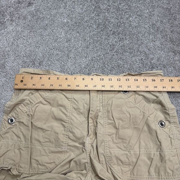 BDG Y2K Baggy Cargo Cropped Pants Womens 34 Brown Tan Cotton Utility Outdoor - Picture 10 of 16